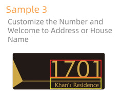 ELMAS Acrylic Modern Door Plate Customize House Number - Al Masam Stationery LLC