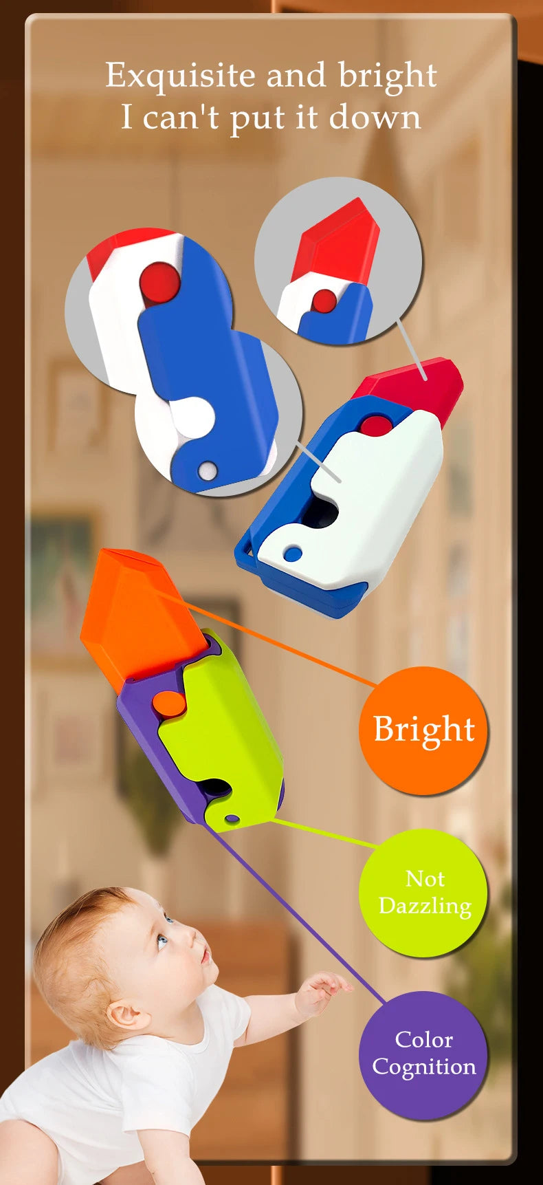 ELMAS 3D Carrot Fidget Knife - Fun Stress Relief Toy - Al Masam Stationery LLC