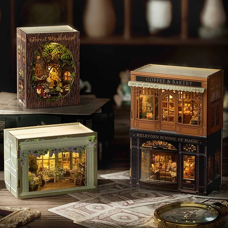 ELMAS Enchanting DIY Mini Dollhouse with LED Lights - Al Masam Stationery LLC
