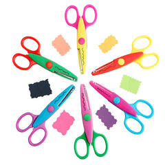 ELMAS Kawaii Wavy Safety Scissors for Creative Crafts