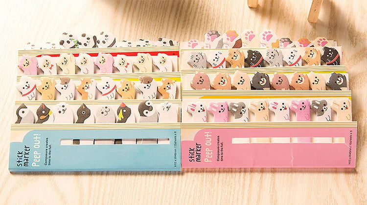ELMAS Cute Cartoon Animal Sticky Notes & Memo Pad Set - Al Masam Stationery LLC