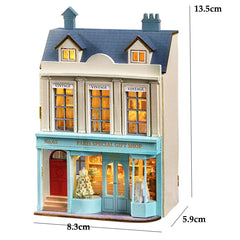 ELMAS Creative DIY Wooden Dollhouse for Kids’ Fun