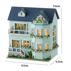 ELMAS Creative DIY Wooden Dollhouse for Kids’ Fun