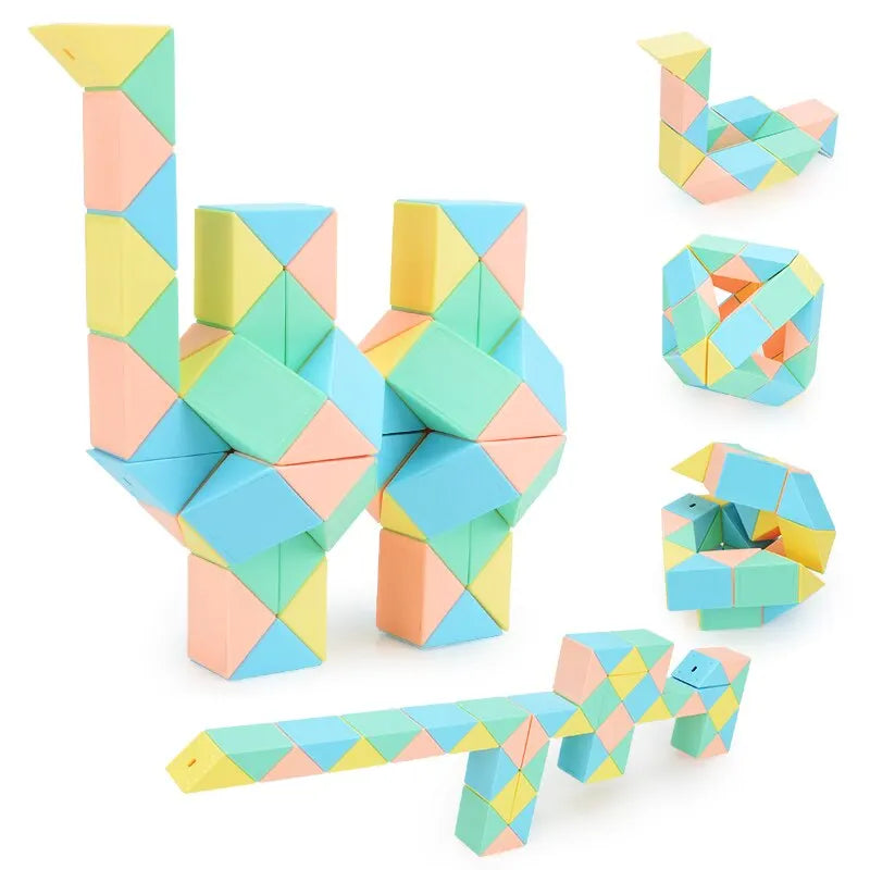 ELMAS Magic Snake Cube Blocks 3D Puzzle STEM Toy - Al Masam Stationery LLC