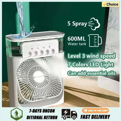 ELMAS Xiaomi 3-in-1 Portable Fan With LED Night Light - Al Masam Stationery LLC
