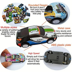 ELMAS New 50-10PCS Mini Alloy Car Set with Storage Box - Al Masam Stationery LLC