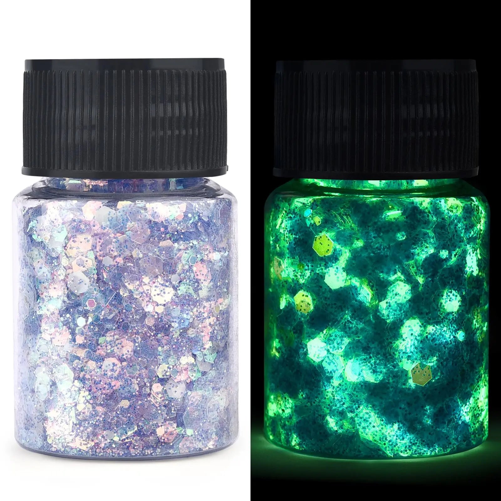 ELMAS Glow-in-the-Dark Glittering Hexagon Resin Pigment - Al Masam Stationery LLC