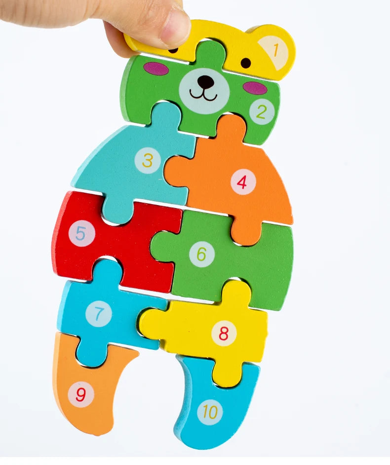 ELMAS Montessori Wooden Toddler Puzzles for Kids - Al Masam Stationery LLC
