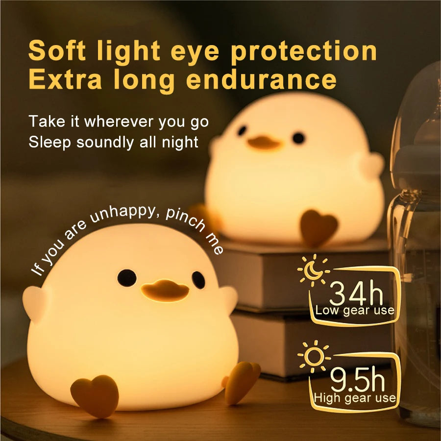 ELMAS Adorable Duck Kids Night Light with Timer & USB - Al Masam Stationery LLC