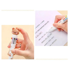 ELMAS Kawaii Teddy Bear Multi-Color Press Pen Set