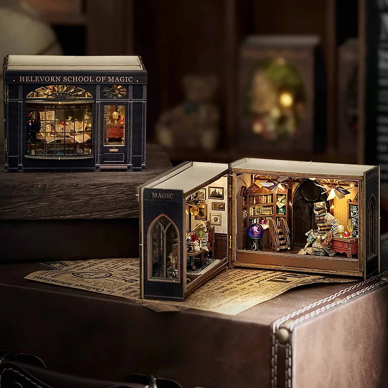 ELMAS Enchanting DIY Mini Dollhouse with LED Lights - Al Masam Stationery LLC