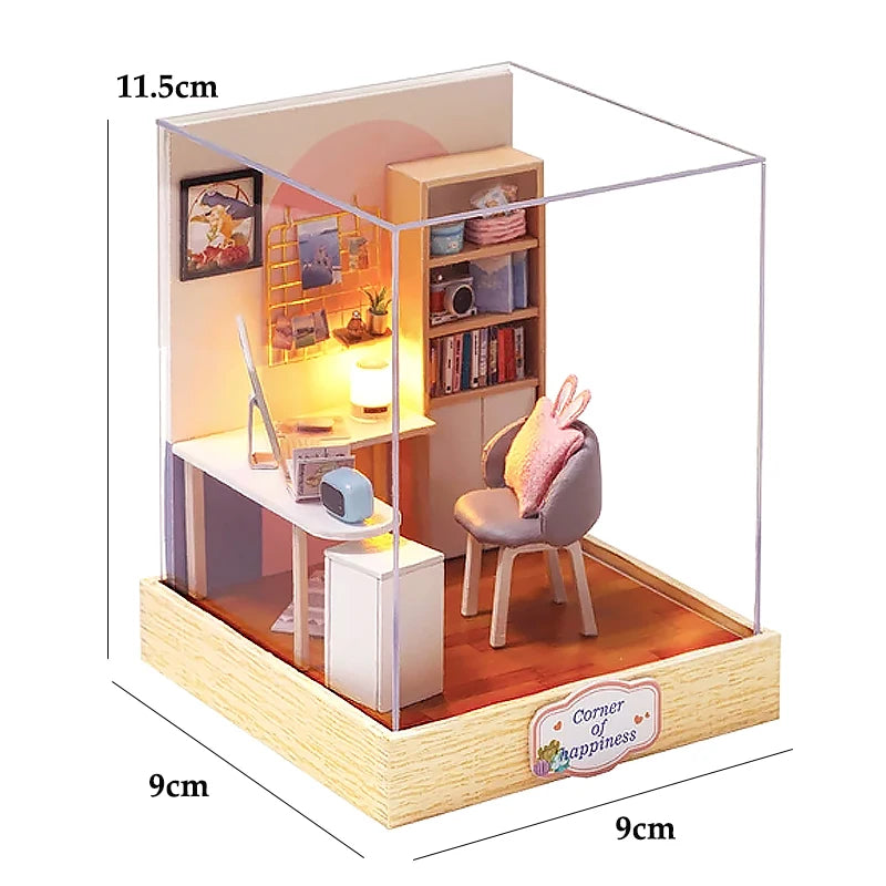 ELMAS Enchanted Dollhouse Kit with LED Lights & Furniture - Al Masam Stationery LLC