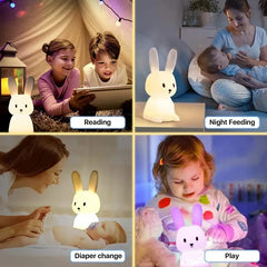 ELMAS Cute Rabbit Touch Sensor LED Night Light for Kids