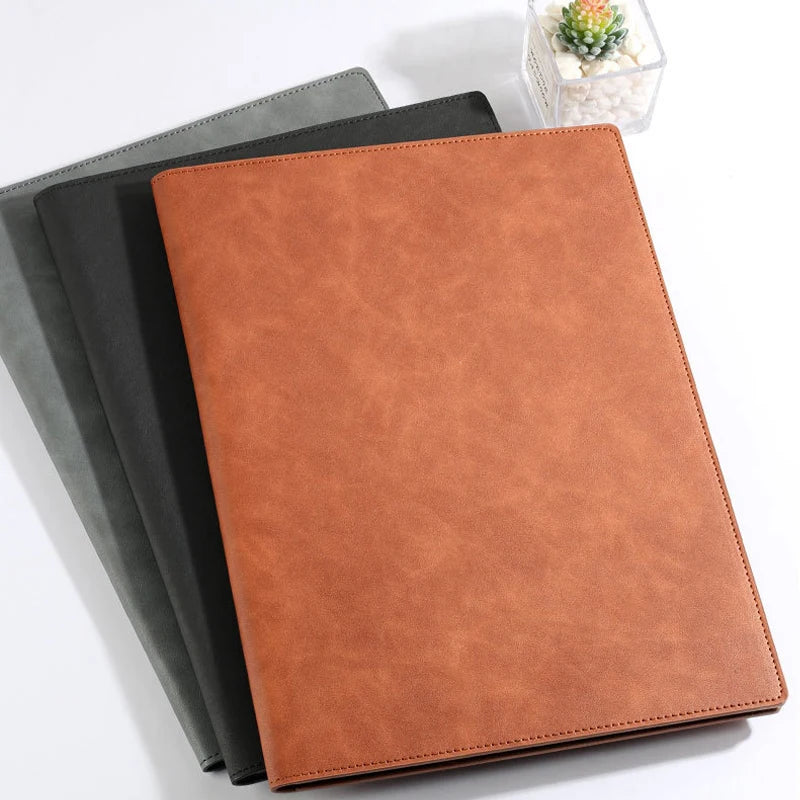 ELMAS Executive A4 Leather Portfolio Organizer for Men - Al Masam Stationery LLC
