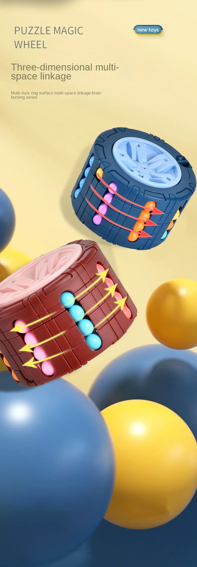 ELMAS: 3D Cylinder Cube Toy for Stress Relief Fun - Al Masam Stationery LLC