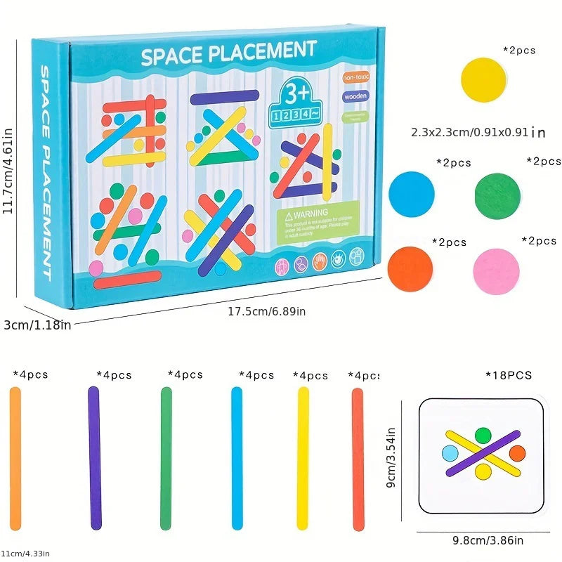 ELMAS Kids Rainbow Stick Puzzle Montessori Toys Set - Al Masam Stationery LLC