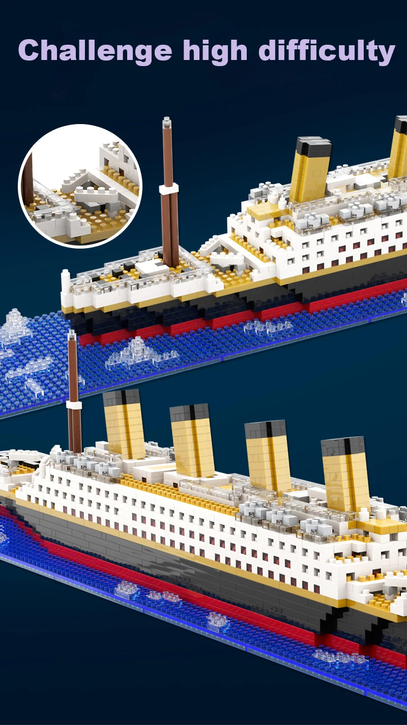 ELMAS Titanic Building Block Puzzle Toy for Kids - Al Masam Stationery LLC