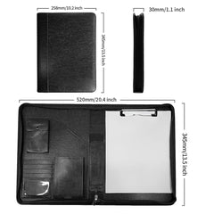 ELMAS Professional A4 Leather Conference Folder & Organizer