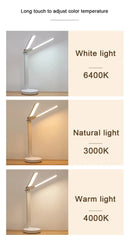 ELMAS Rechargeable LED Desk Lamp - Dimmable & Foldable Light