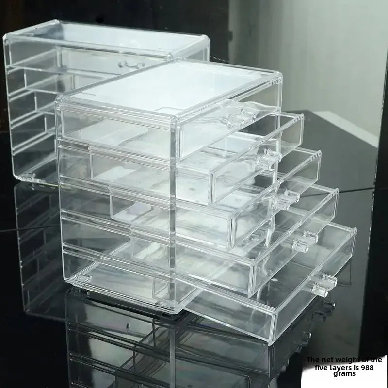 ELMAS Large Capacity Acrylic Cosmetic Storage Box Organizer - Al Masam Stationery LLC