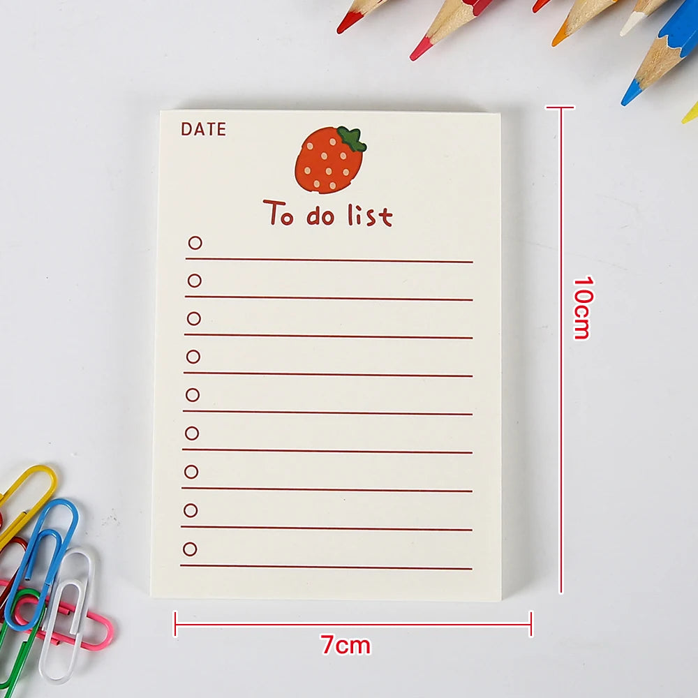 ELMAS Simple Memo Pad Tearable Kawaii Fruit Notes - Al Masam Stationery LLC