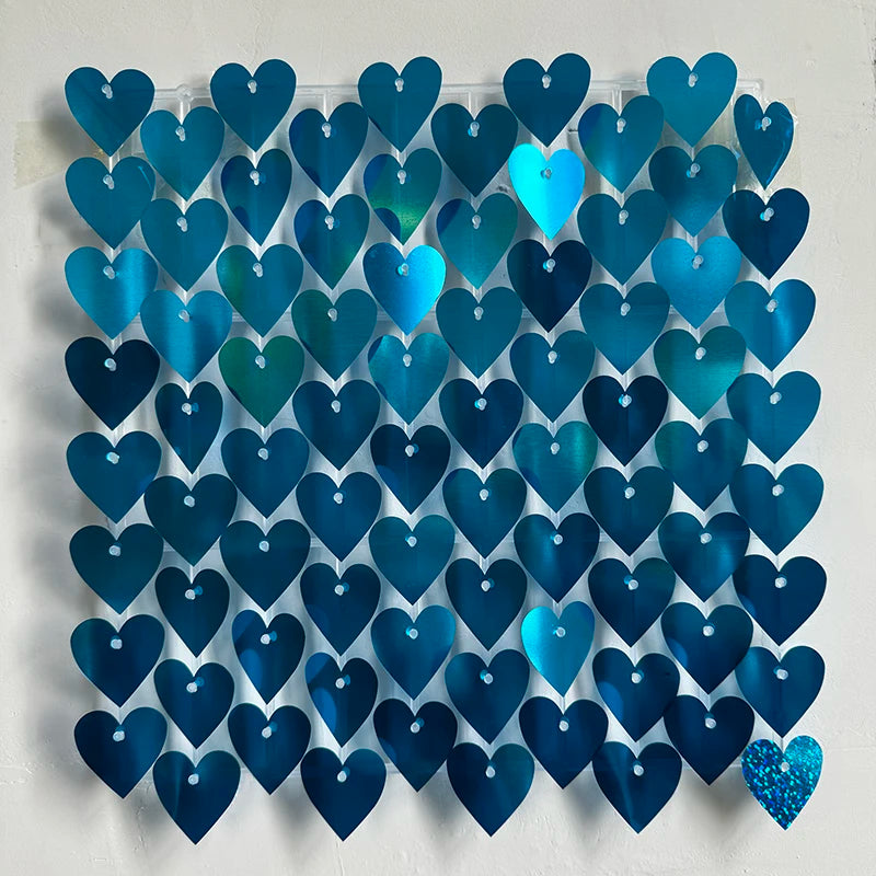 ELMAS Heart-Shaped Glitter Sequins Wall Panels 6/12/24Pc - Al Masam Stationery LLC