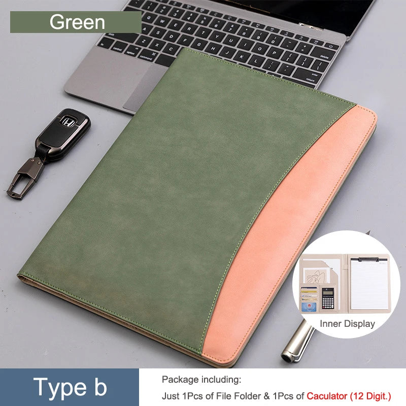 ELMAS Elegant A4 PU Leather Clipboard Folder for Office - Al Masam Stationery LLC