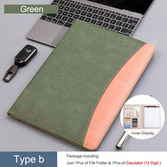 ELMAS Elegant A4 PU Leather Clipboard Folder for Office