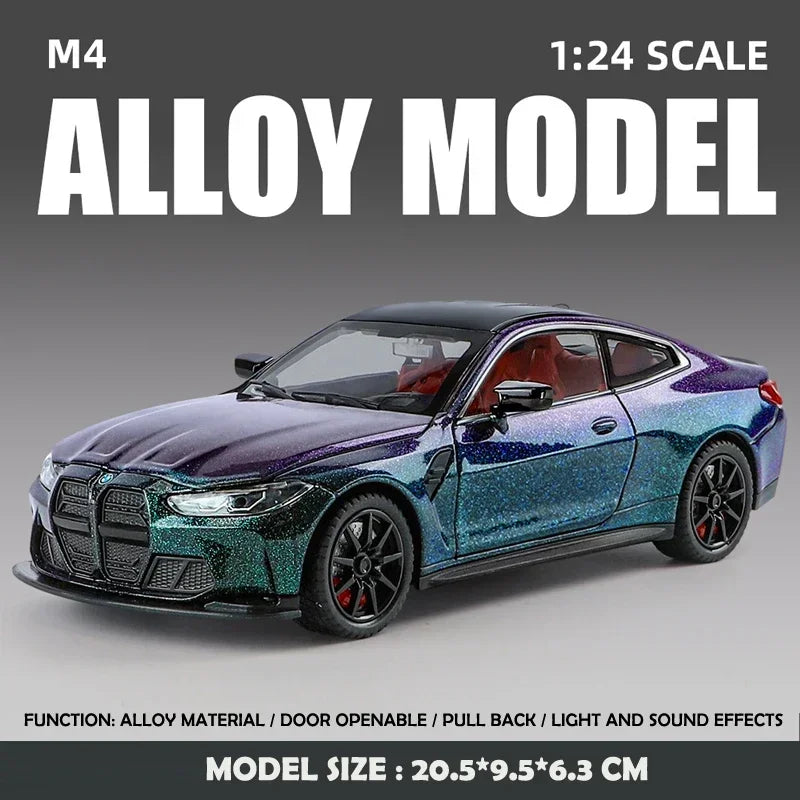 ELMAS BMW M4 Alloy 1:24 Scale Diecast Toy Car Gift - Al Masam Stationery LLC
