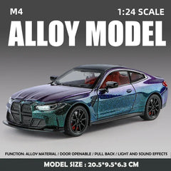 ELMAS BMW M4 Alloy 1:24 Scale Diecast Toy Car Gift - Al Masam Stationery LLC