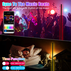 ELMAS Smart RGB Corner Floor Lamp with Alexa Control - Al Masam Stationery LLC