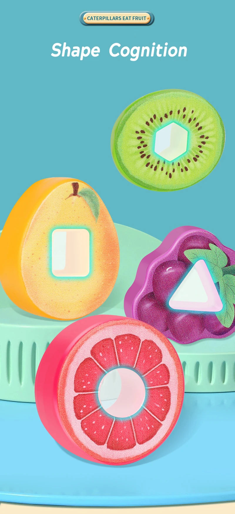 ELMAS Fruit Shape Montessori Threading Toys for Kids - Al Masam Stationery LLC