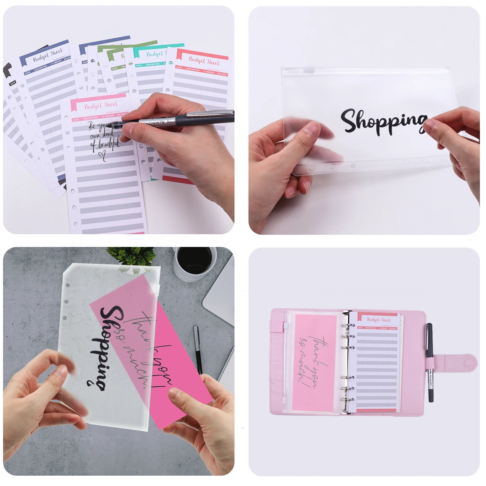 ELMAS 62pcs/set A6 Leather Ring Binder Notebook Organizer - Al Masam Stationery LLC