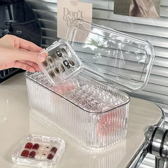 ELMAS Acrylic Nail Art Storage Box Set with Lid Sealed - Al Masam Stationery LLC