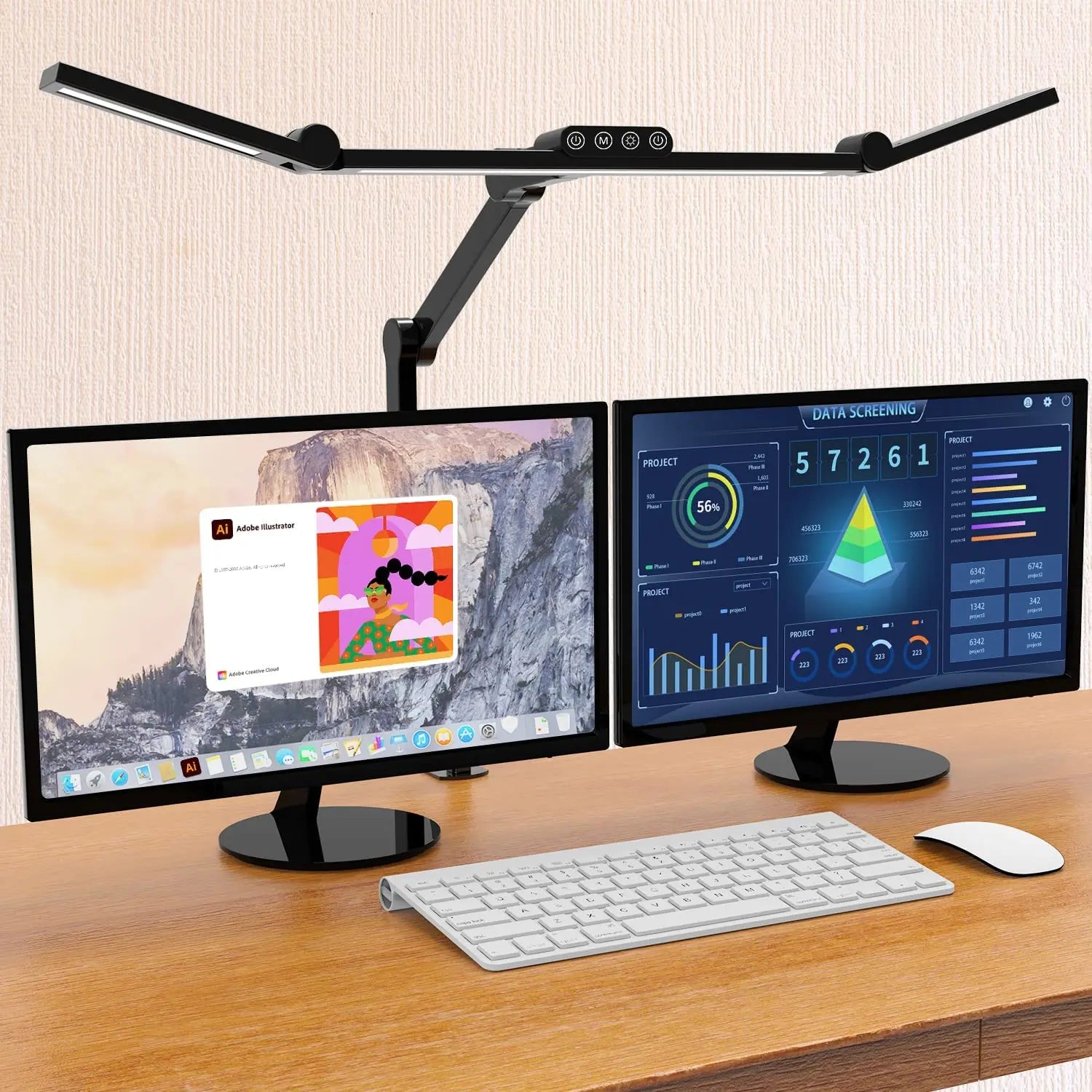 ELMAS Ultra Bright Touch Control Desk Lamp with Clamp - Al Masam Stationery LLC