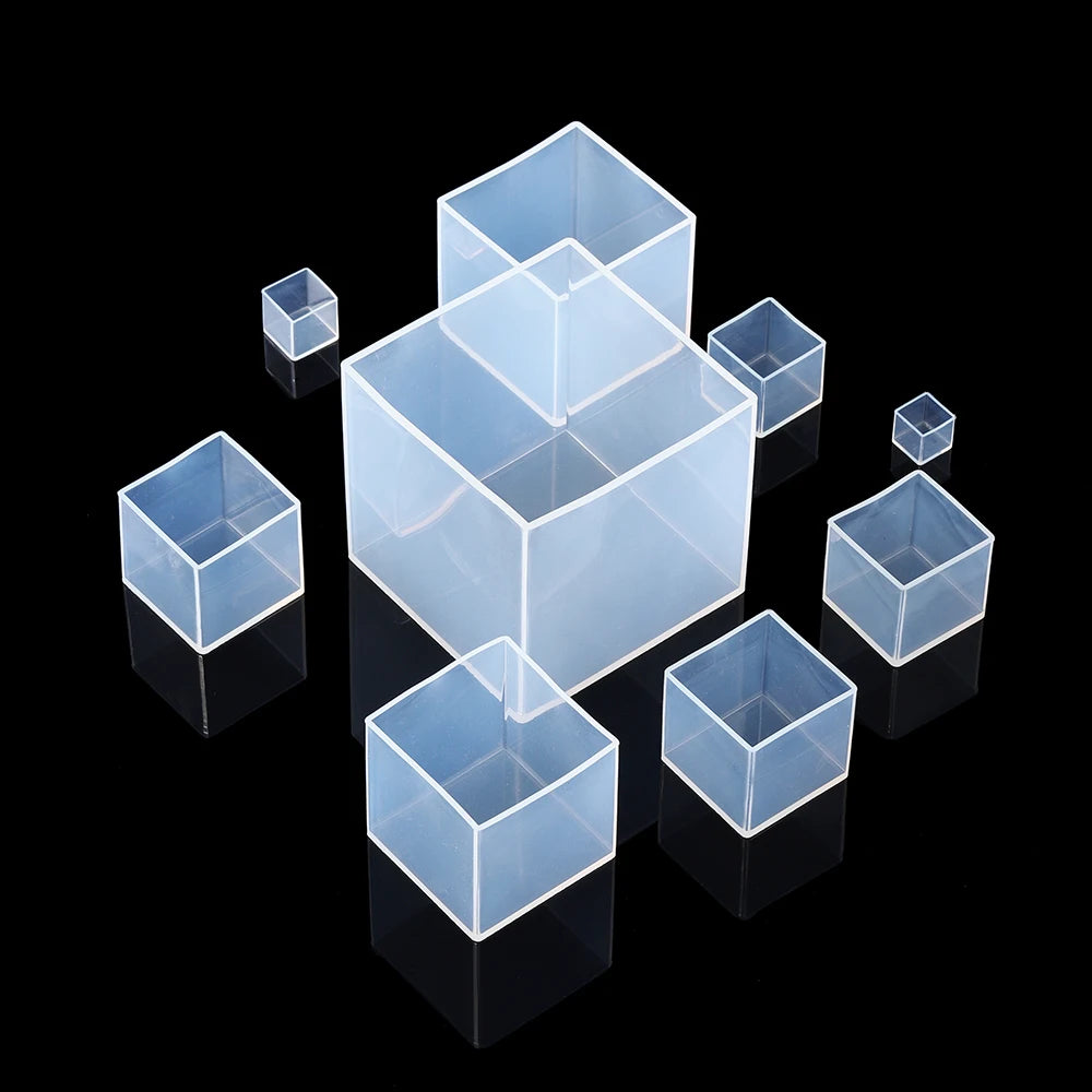 ELMAS Large Clear Silicone Cube Molds for DIY Resin Casting - Al Masam Stationery LLC
