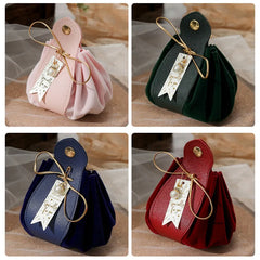 ELMAS Luxury Leather Gift Flannel Bag for Weddings - Al Masam Stationery LLC