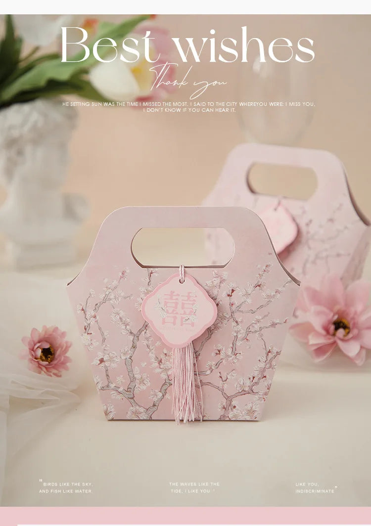 ELMAS Chinese Flower Style Wedding Candy Box Favors - Al Masam Stationery LLC