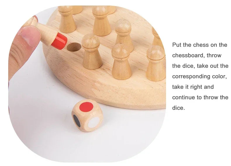 ELMAS Wooden Memory Match Stick Chess Game for Kids - Al Masam Stationery LLC