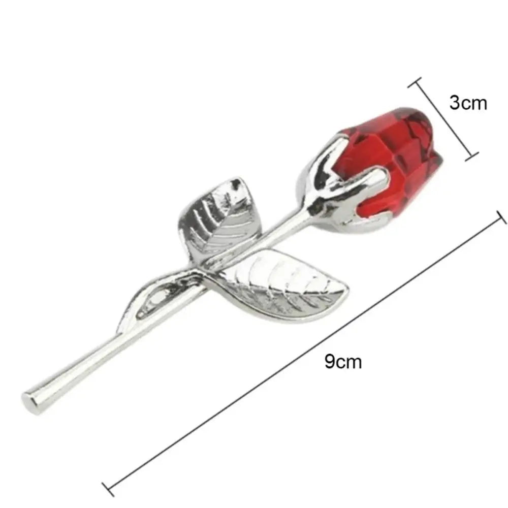 ELMAS Valentines Day Gift Crystal Glass Rose Flower - Al Masam Stationery LLC