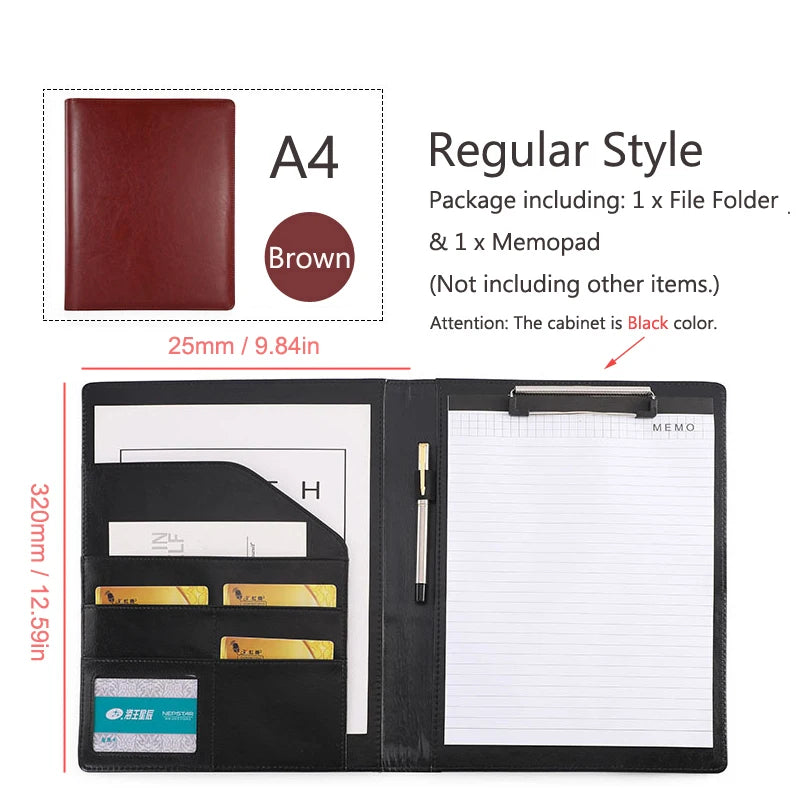 ELMAS Elegant Rose Gold Leather Padfolio & Clipboard Holder - Al Masam Stationery LLC