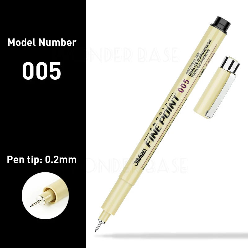 ELMAS 12 Nib Micron Ink Markers for Precision Art - Al Masam Stationery LLC