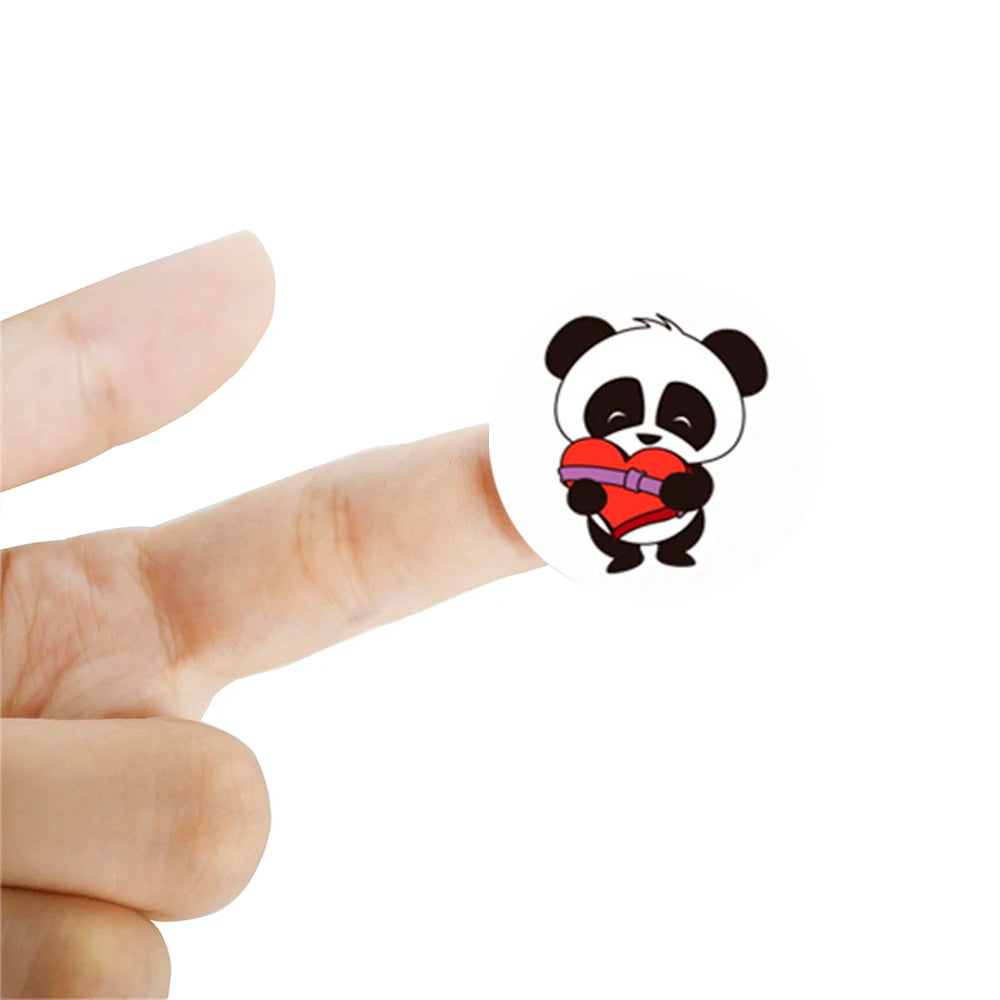 ELMAS Adorable Panda Cartoon Stickers - 100-500pcs Set - Al Masam Stationery LLC