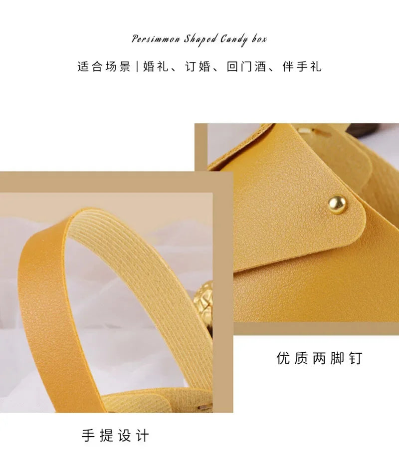 ELMAS Stylish Leather Gift Bag With Velvet Candy Box - Al Masam Stationery LLC