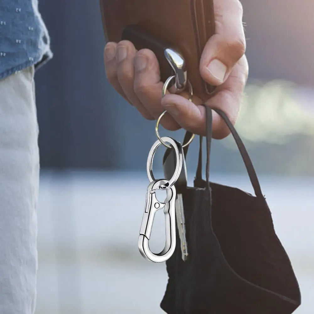 ELMAS Stylish Stainless Steel Gourd Keychain Clip - Al Masam Stationery LLC