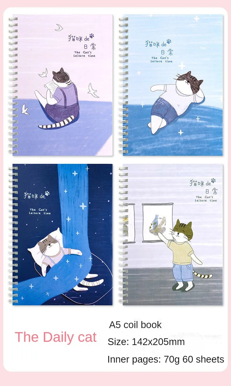 ELMAS Cute A5 Coil Notebook for Stylish Students - Al Masam Stationery LLC