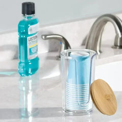 ELMAS Acrylic Storage Box Bathroom Jar Makeup Organizer - Al Masam Stationery LLC