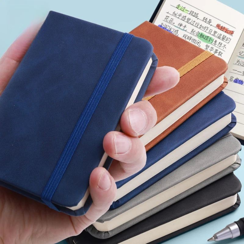 ELMAS Mini Book A7 Portable Leather Waterproof Notebook - Al Masam Stationery LLC