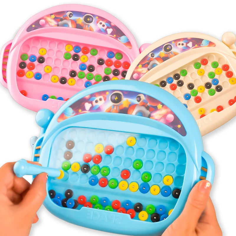 ELMAS Kids Magnetic Beads Doodle Board Montessori Toys - Al Masam Stationery LLC