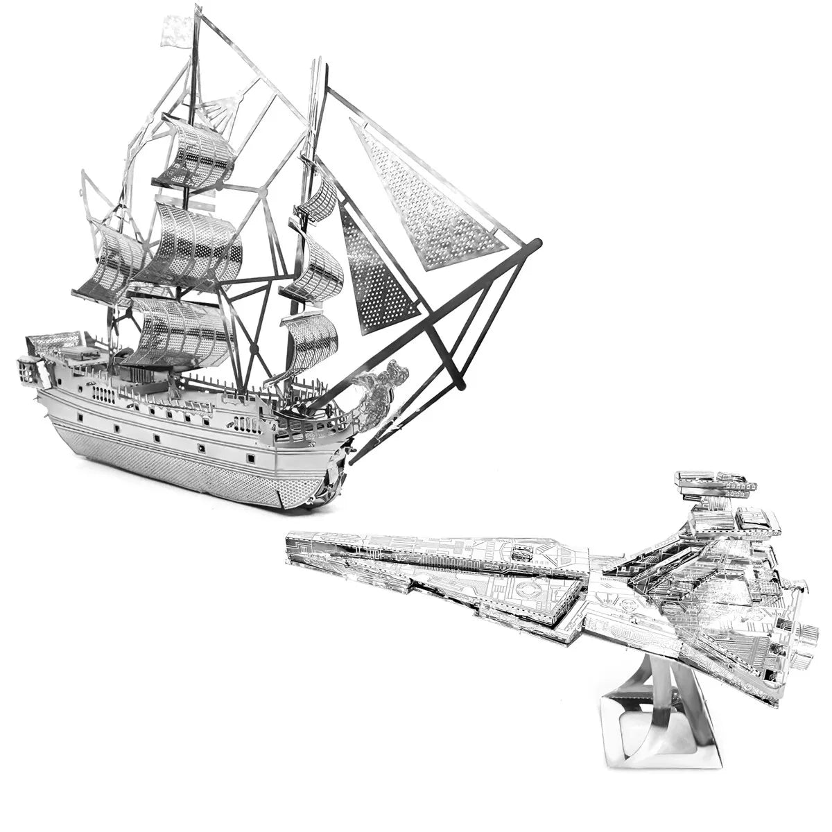 ELMAS Black Pearl Pirate Ship 3D Metal Puzzle Kits - Al Masam Stationery LLC